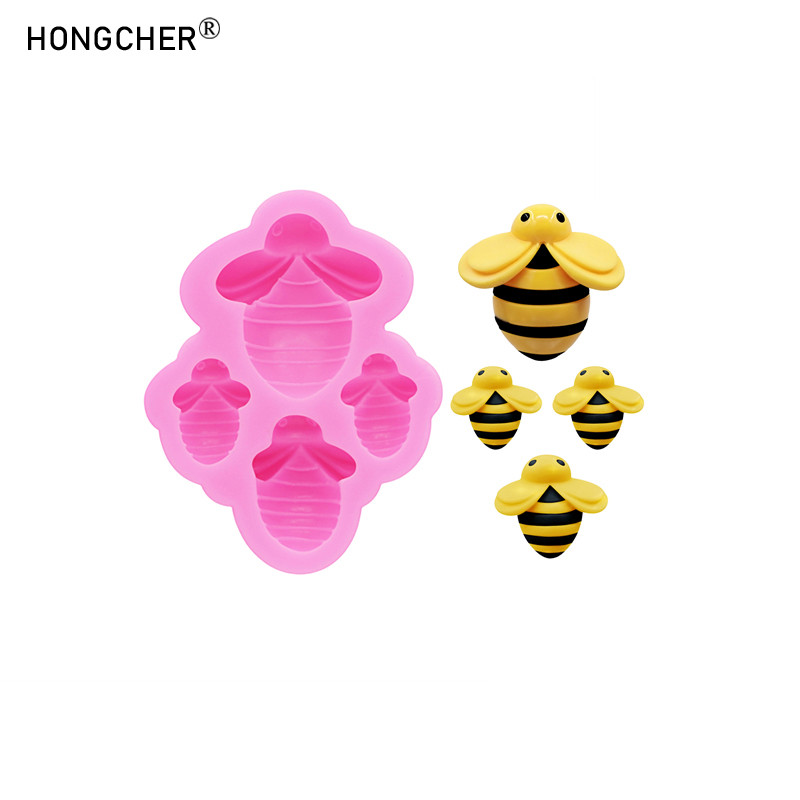 

Simulation Mini Bee DIY Resin Jewelry Accessories Drip Mould Handmade Chocolate Cake Dessert Decoration Silicone Mould