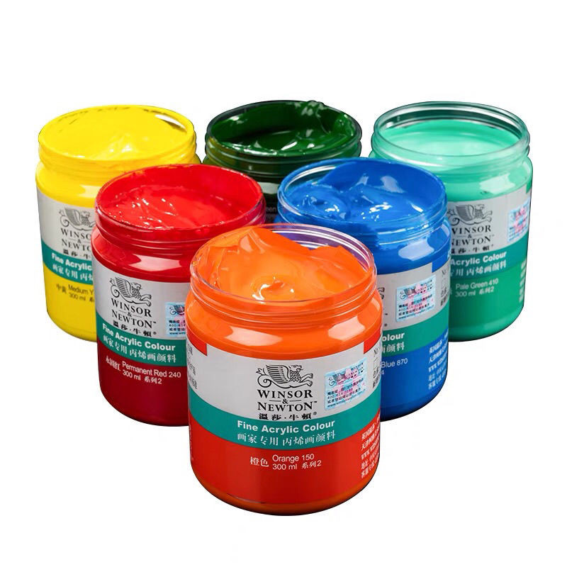 

Winsor Newton Artist Acrylic Paints 300ml Waterproof Sunscreen Wall Painting Hand-painted DIY Textile Stone Acrylic Pigments