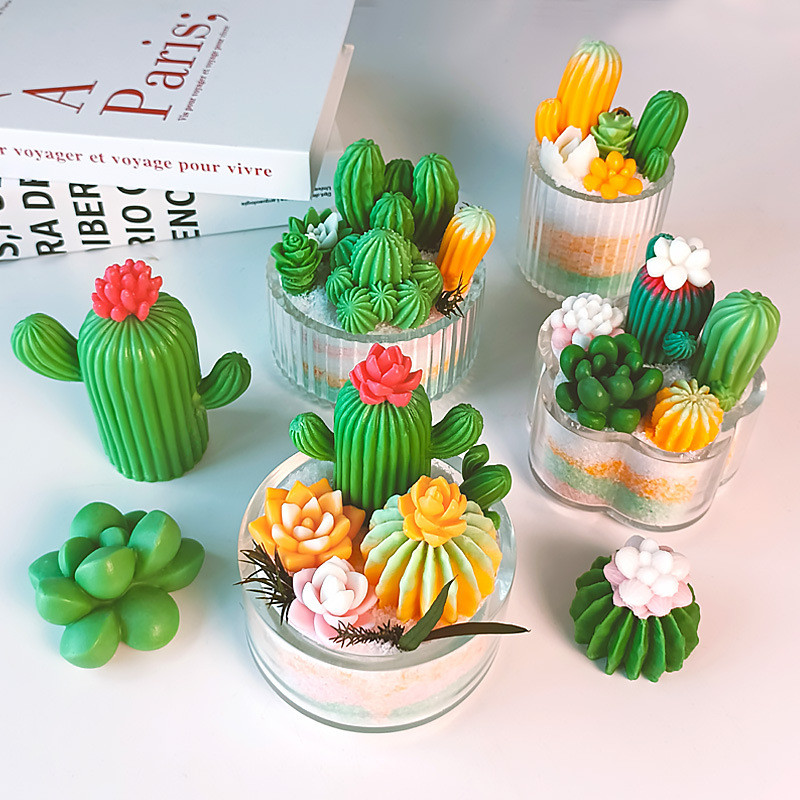 

DIY Creative Succulent Mold Handmade Potted Silicone Moulds Various Three-dimensional Succulent Epoxy Gypsum Silicone Mould