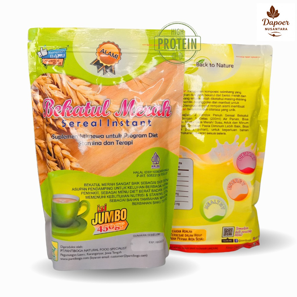 

Bekatul Beras Merah Premium 450 Gram 100% Original Pantiboga Organik