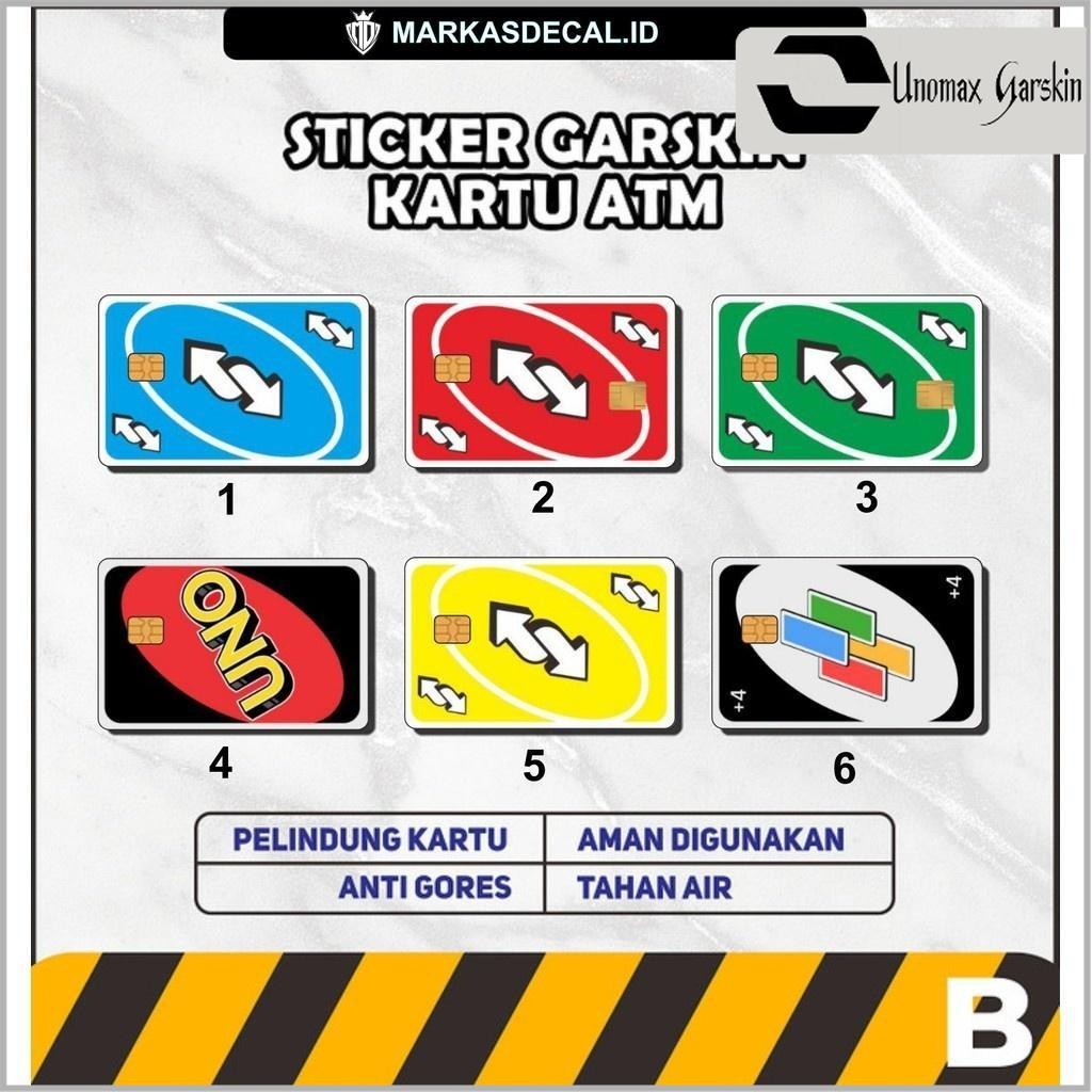 

[UNOMAX GARSKIN] NEW! Stiker Sticker Skin Card ATM // Sticker Kartu Karakter ~ KARTU UNO // Stiker Kartu ATM // Personalized Card