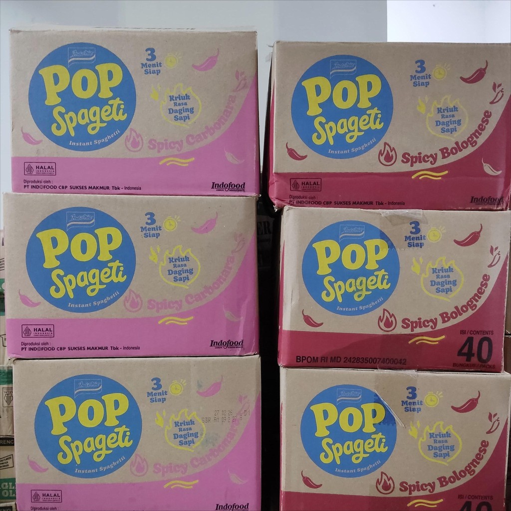 

1 Dus Pop Spaghetti Instan 80gr – Rasa Bolognese / Carbonara | Mie Spageti Praktis