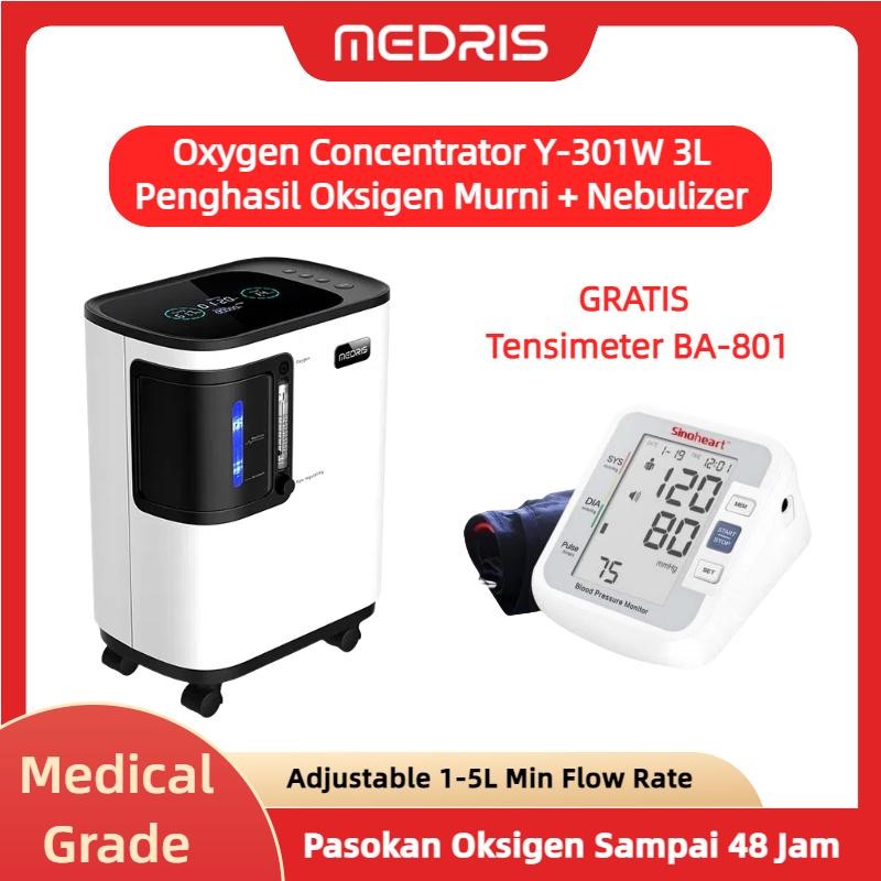 MEDRIS Penghasil Oxygen Concentrator  3L Y-301W Oksigen Konsentrator Oksigen Elektrik