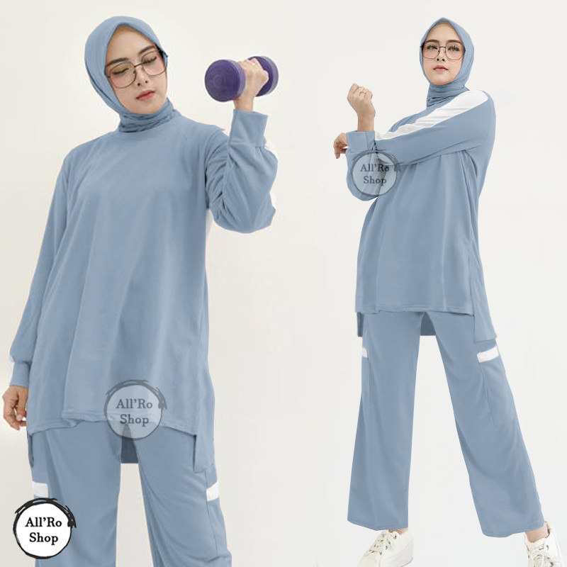 BAJU OLAHRAGA SPORT KEKINIAN / Set Nara - Setelan Olahraga Wanita Muslim Hijab Syari Sopan OneSet Ba