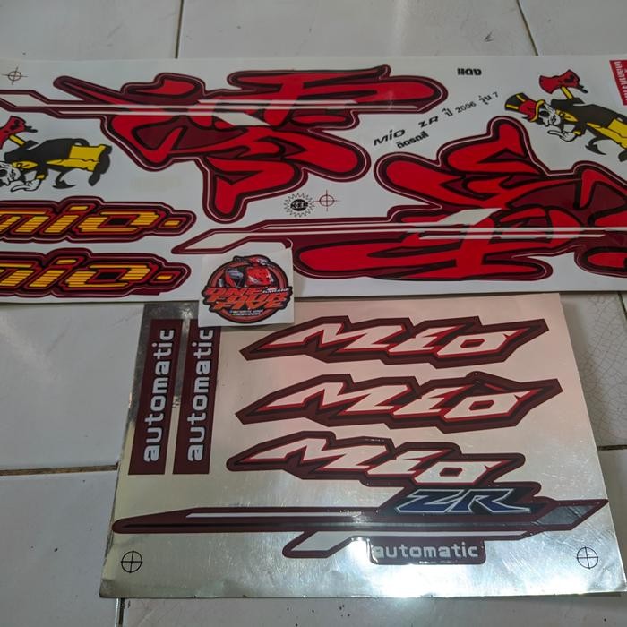 READY striping mio sporty kanji merah marun kodak