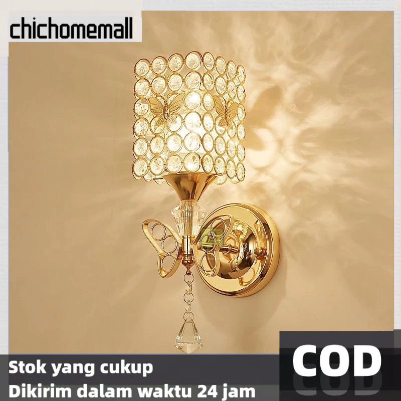 Lampu hias mewah crystal / lampu hias dinding / Lampu hias kamar tidur / lampu gantung crystal