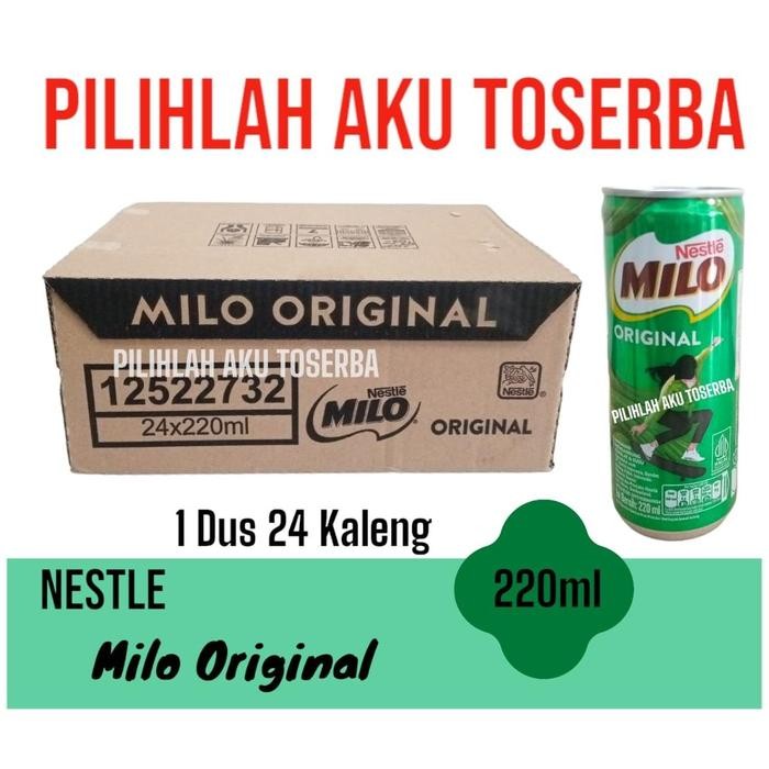 

Susu Milo Kaleng Coklat ACTIVE GO ORIGINAL - 220 ml (1 dus isi 24 can) - Spesifikasi