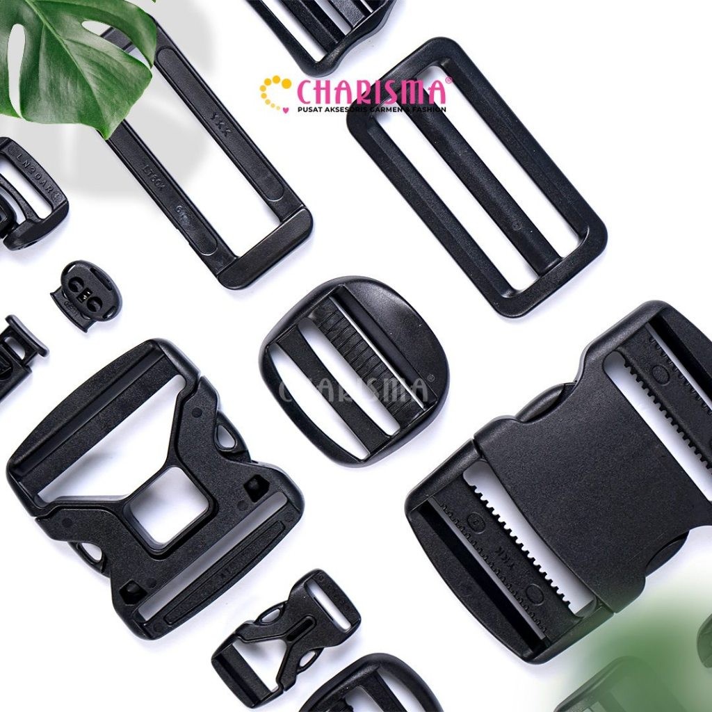 Charisma Buckle Gesper Kunci Sodok Slop Tas - 2cm/2,5cm/4cm/5cm/Stoper Buckle Jepitan strap Tali Web
