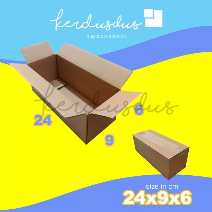

24x9x6 cm kardus box karton kotak packing packaging POLOS SHEET