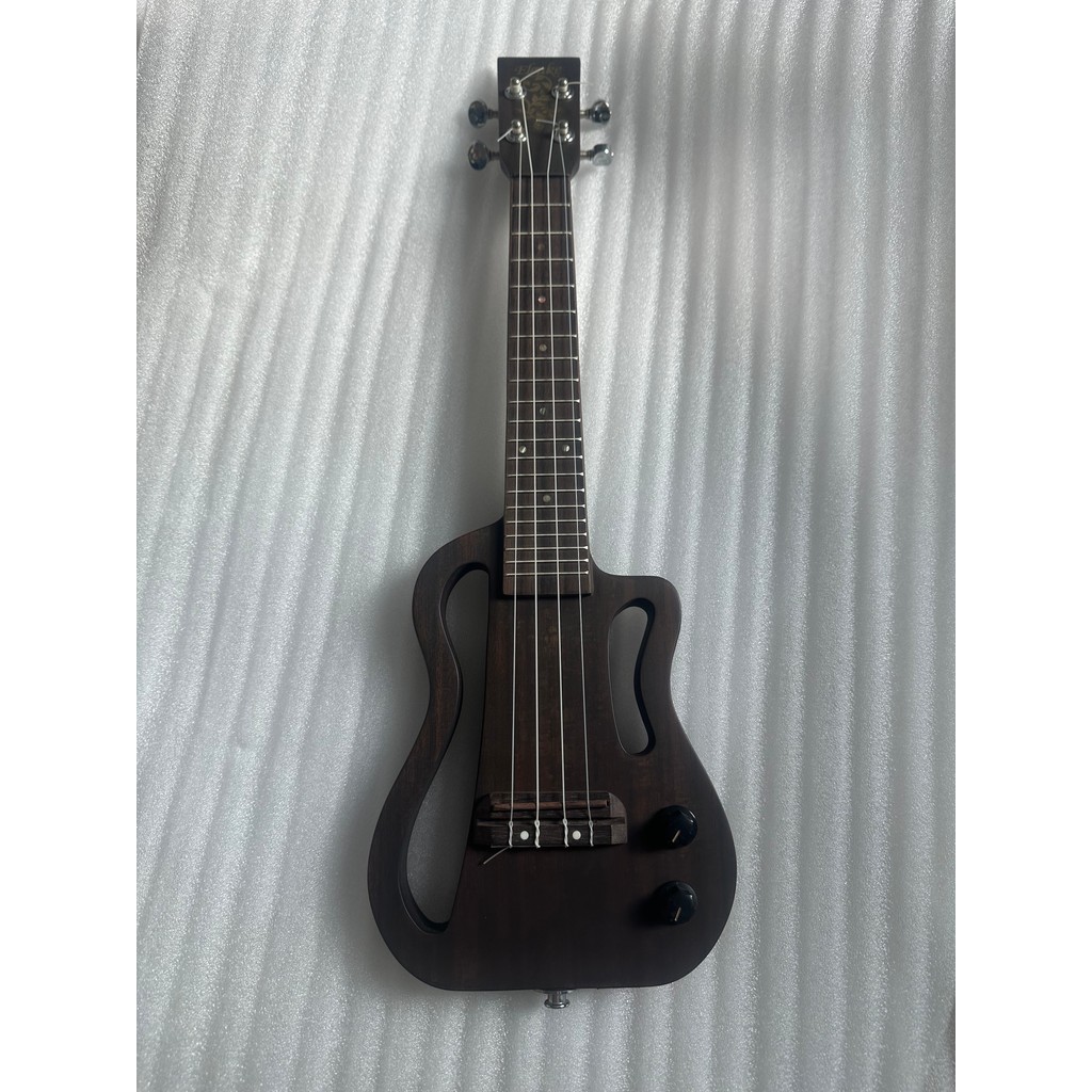 Stock Slate Defect Electric Ukulele 23 Inch Portable Travel Concert Solid Wood Ukulele Silent Practi