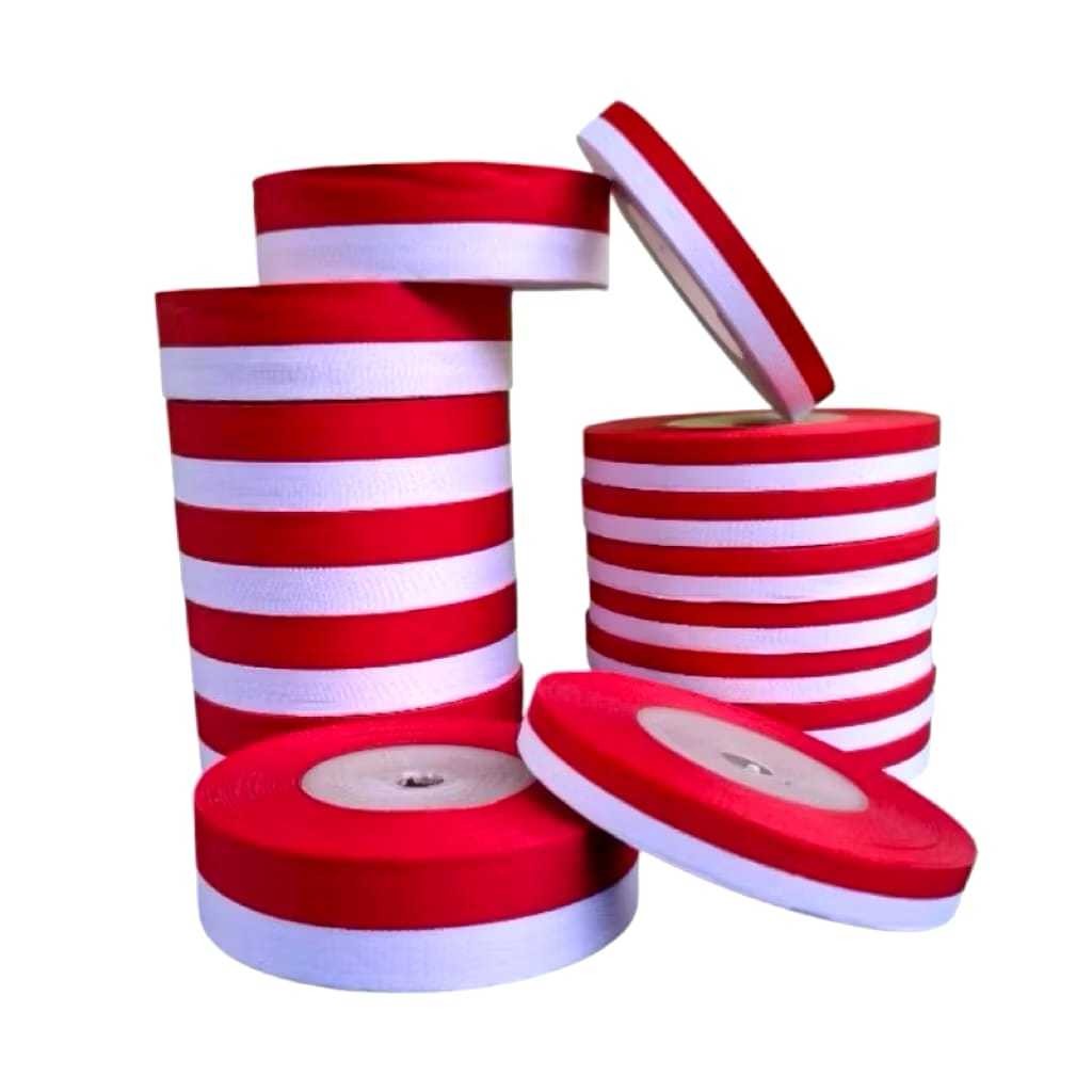 

1pc Pita Kain / Pita Satin 1/2 inch & 1 inch Merah Putih