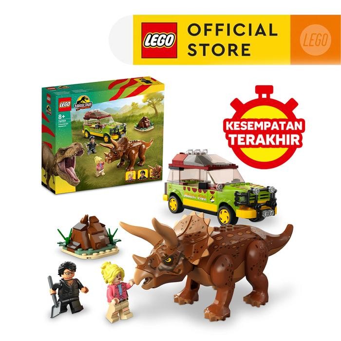 LEGO Jurassic World -Triceratops Research Building Toy Set