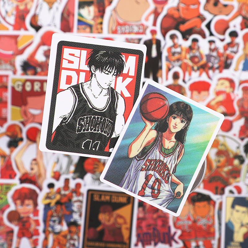 

10/50PCS SLAM DUNK Anime Cool Sakuragi Hanamichi Decorative Stickers Graffiti DIY Phone Case Guitar Laptop Bike Decal Kids Toy
