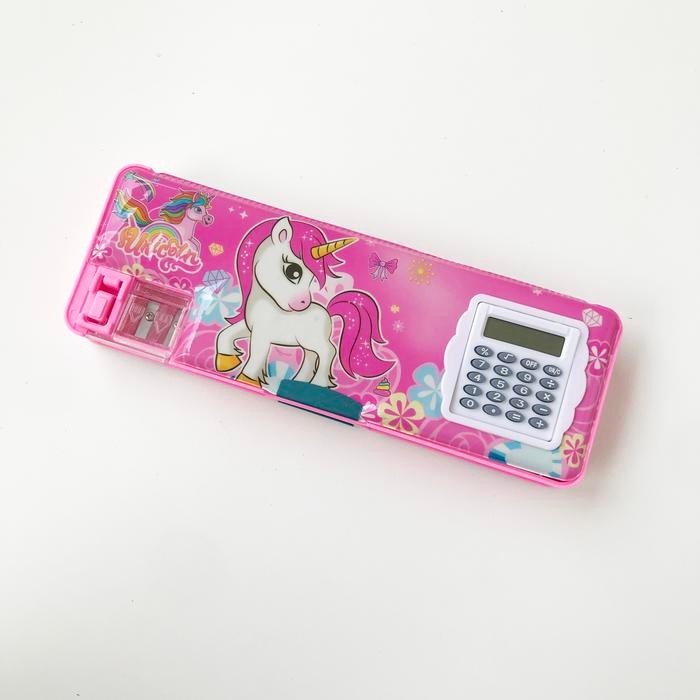 

Terbaru Kotak pensil kalkulator/kotak alat tulis/kotak pensil anak/pencil case - Unicorn