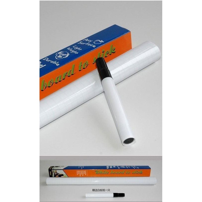 

2M Vinyl Whiteboard Papan Tulis Stiker Dinding Tempel free Spidol - Whiteboard