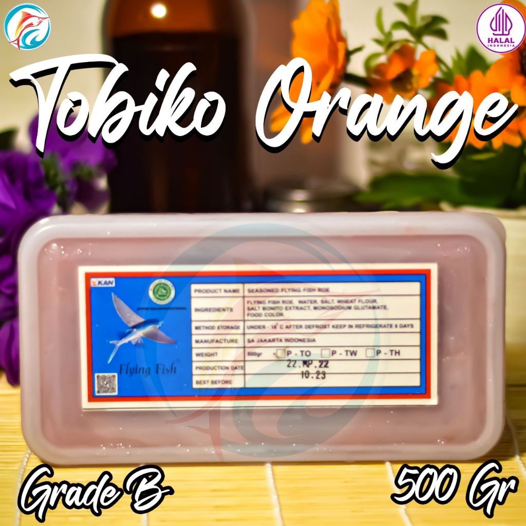 

TOBIKO ORANGE 500G HALAL MURAH | TELUR IKAN TERBANG | TOBIKO FLYING FISH ROE | GRADE B