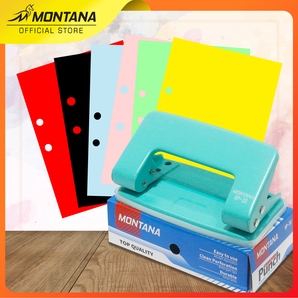 

MONTANA Punch Pembolong Kertas Maksimum A4 Paper Hole Puncher With Lock HP- 30