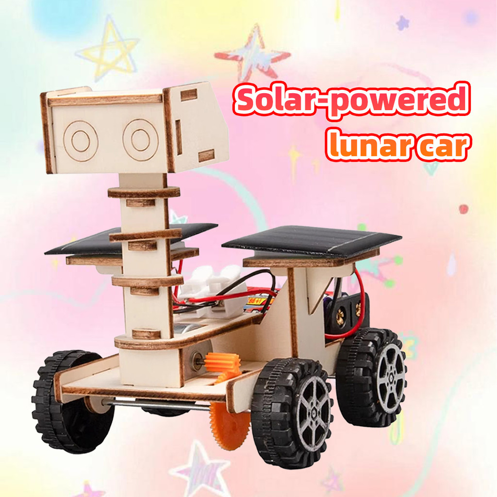 Robot Kayu Tenaga Surya Rakitan/Proyek STEM Anak SD/Eksperimen Panel Surya Mini