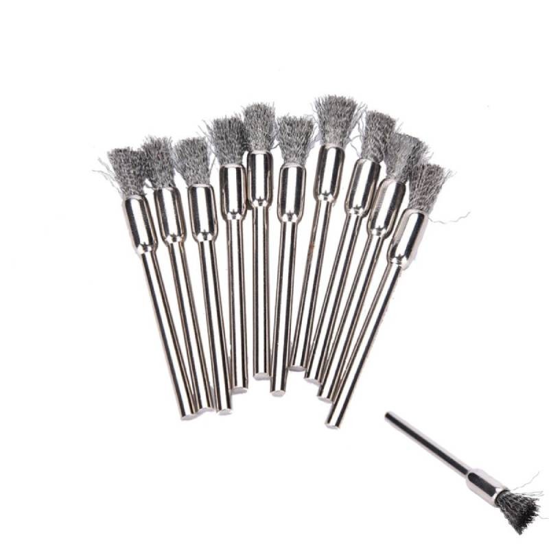 10Pcs Blades Steel Wire Wheel Brush Dremel Rotary Tool For Mini Drill Dremel Tools Polishing Dremel 