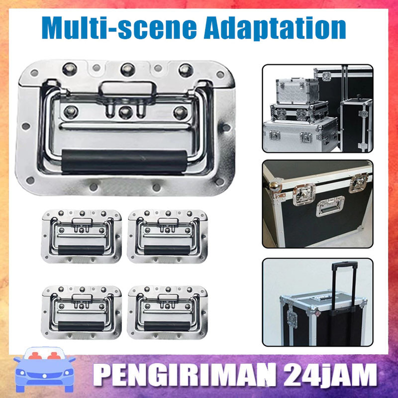 Handel bobok box hardcase besi silver handle bobok asesoris mixer (4PCS)