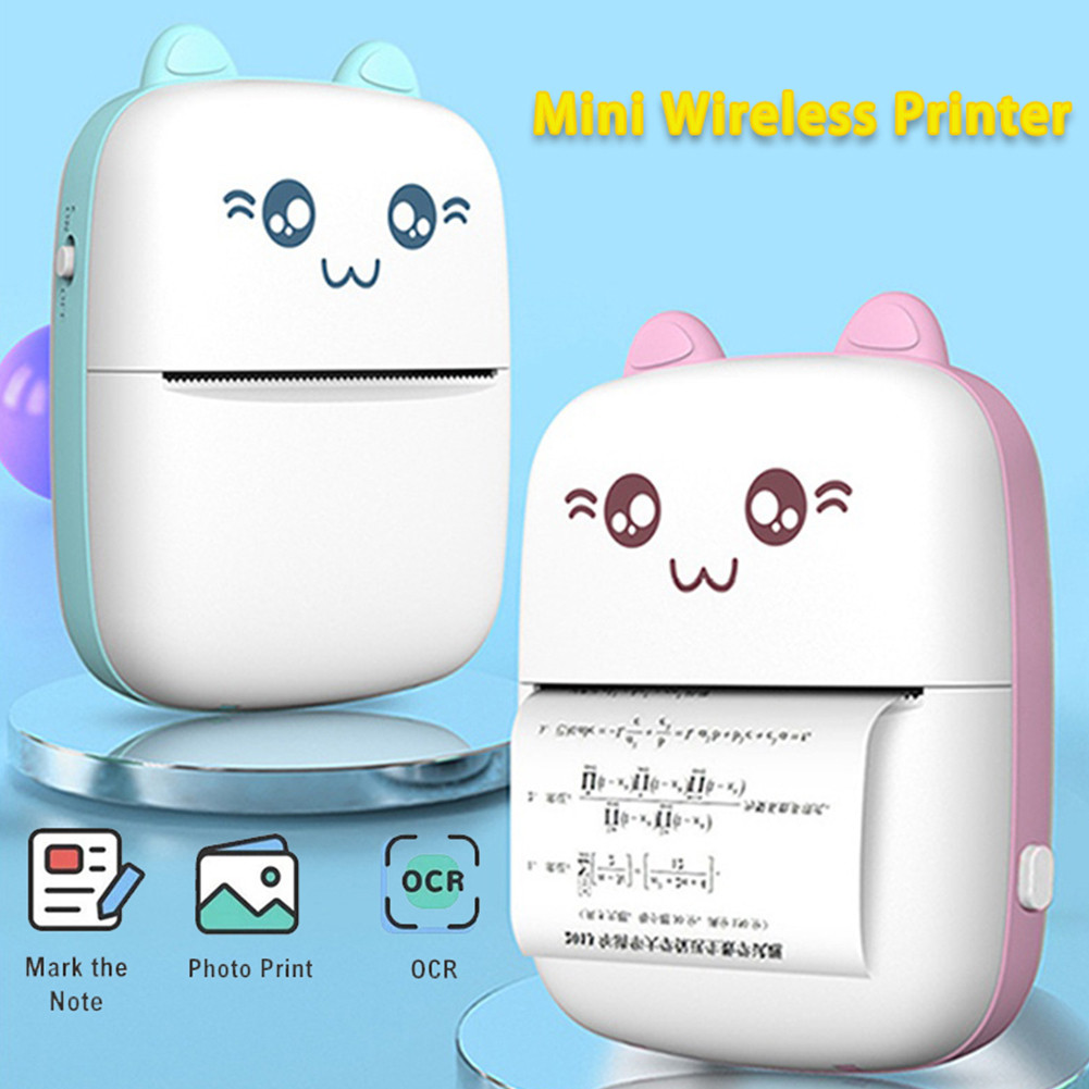 

Mini Thermal Printer Bluetooth Printer Portable Tanpa Tinta Thermal Printer Label Receipt Barcode Printer
