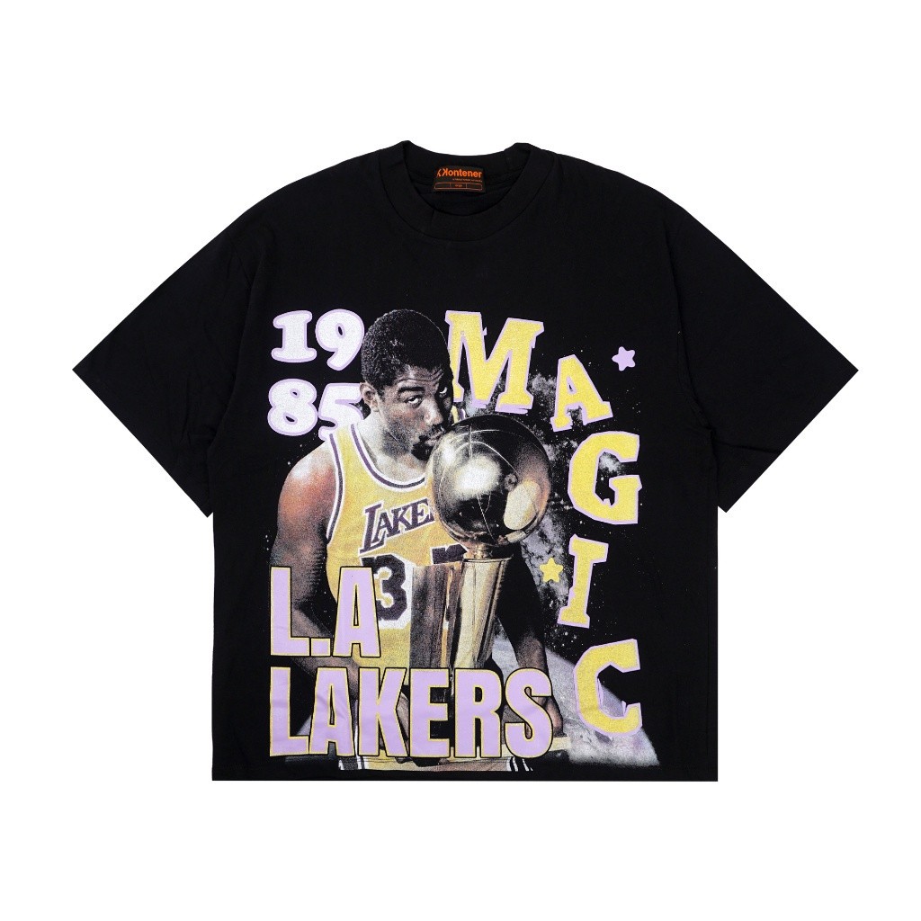 (TOP) KKONTENER MAGIC JOHNSON OVERSIZE TSHIRT BLACK