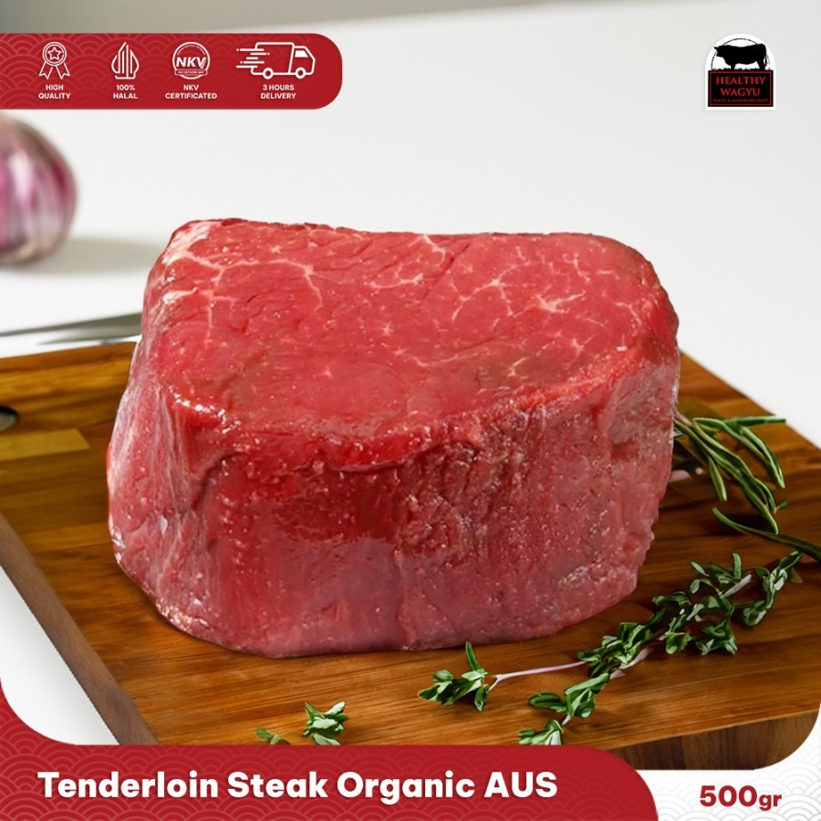 

Tenderloin Steak Organic Grassfed Beef Australia 500gr Healthy Wagyu