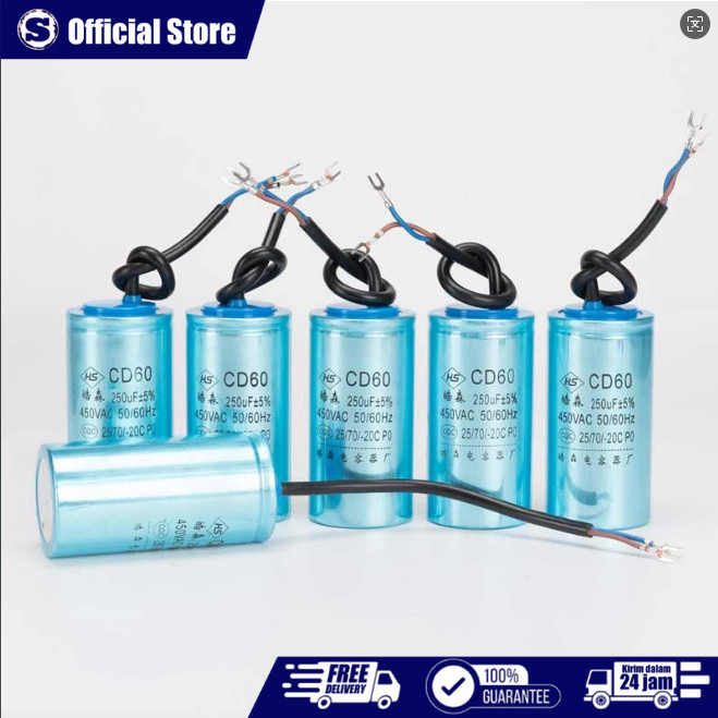 Cd60 Kapasitor Motor Starting 450v 150uf / 200uf / 250uf/ 300uf