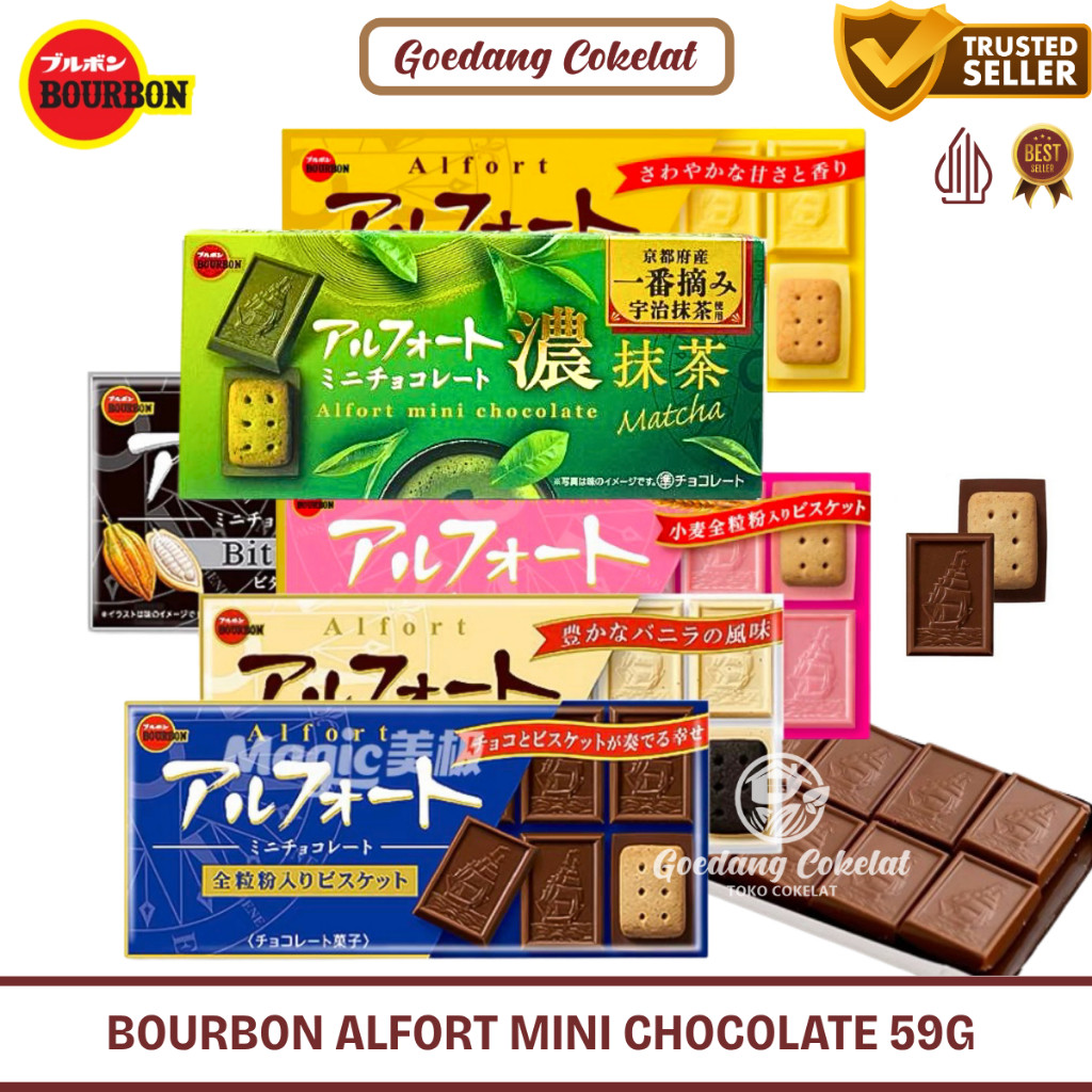 

Bourbon Alfort Mini Chocolate Rich Wheat & Milk Biskuit Coklat Jepang Japan Cemilan Impor 59gr