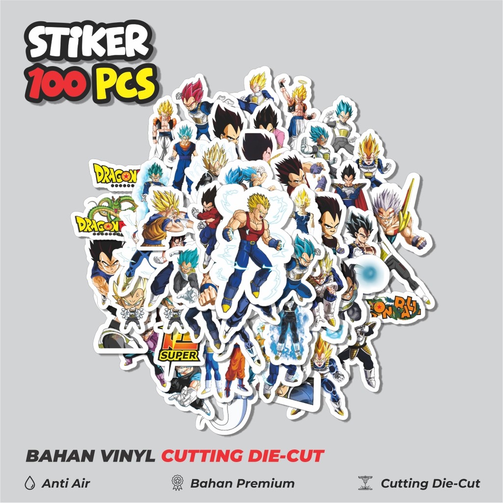 

Terbaru! 50 pcs Stiker Anime Series Dragon Ball Character Prince Vegeta V3 Dekorasi Lucu Kreatif untuk Notebook, Skateboard, H