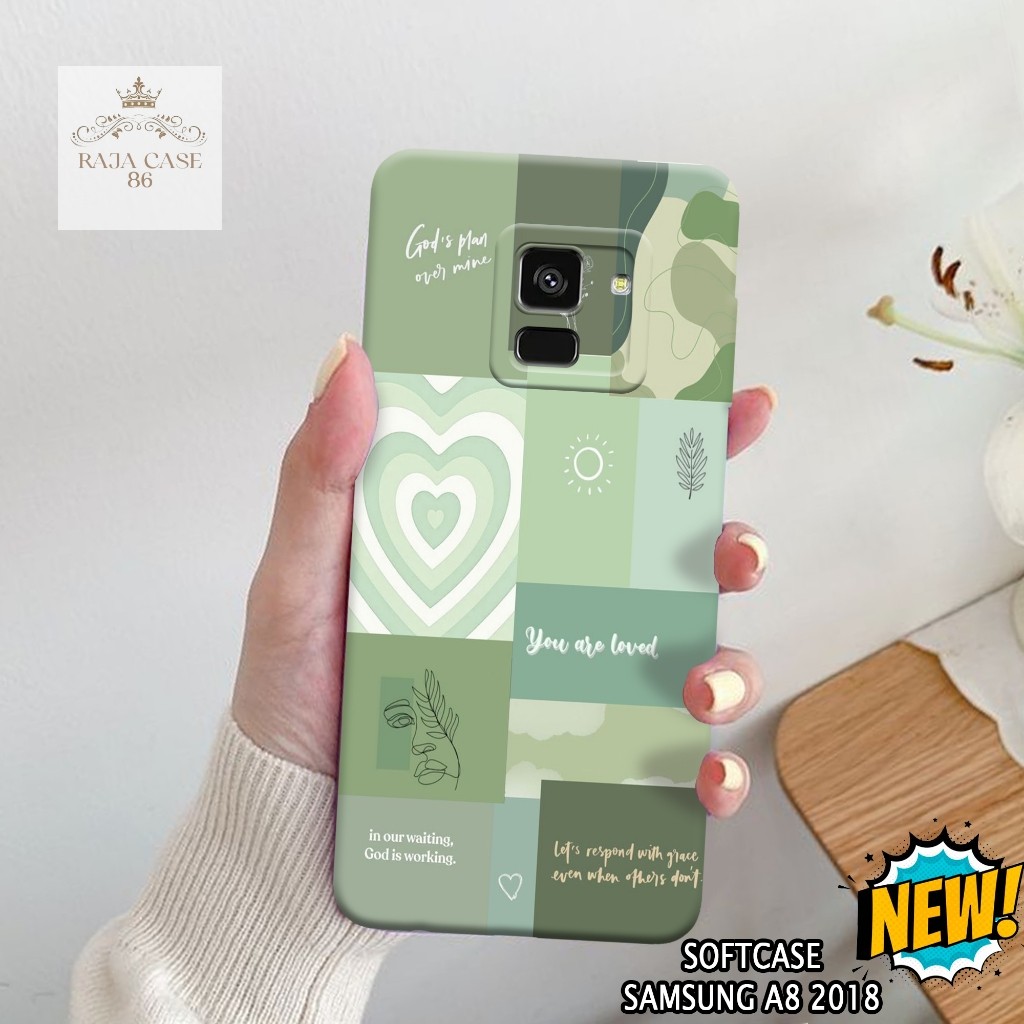 Case Samsung A8 2018 - Rajacase - casing Samsung A8 2018 - Motif case Aesthetic - Pelindung handphon