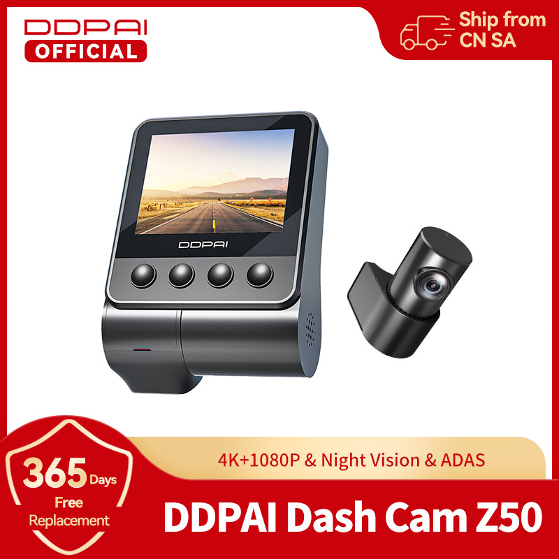 DDPAI Dash Cam Z50 Front and Rear 4K Cam Car Camera with 4K  Built-in WiFi GPS ADAS Dual Dash Camera