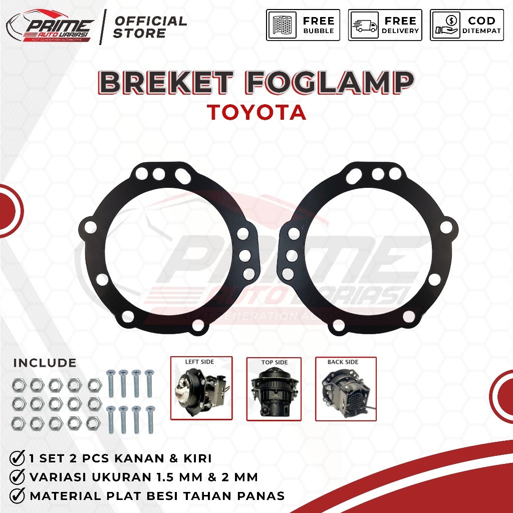 Bracket Foglamp Projie PNP Brecket Avanza Calya Agya Raize Rush Xenia