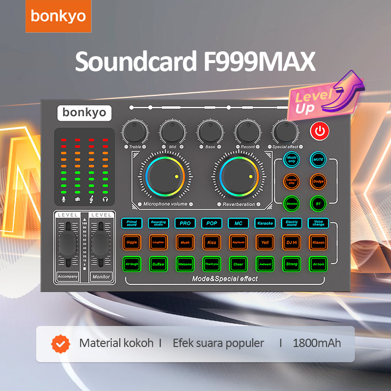 Bonkyo F999MAX/F999X/F999  sound card live broadcast equipment full set Bluetooth live sound card au