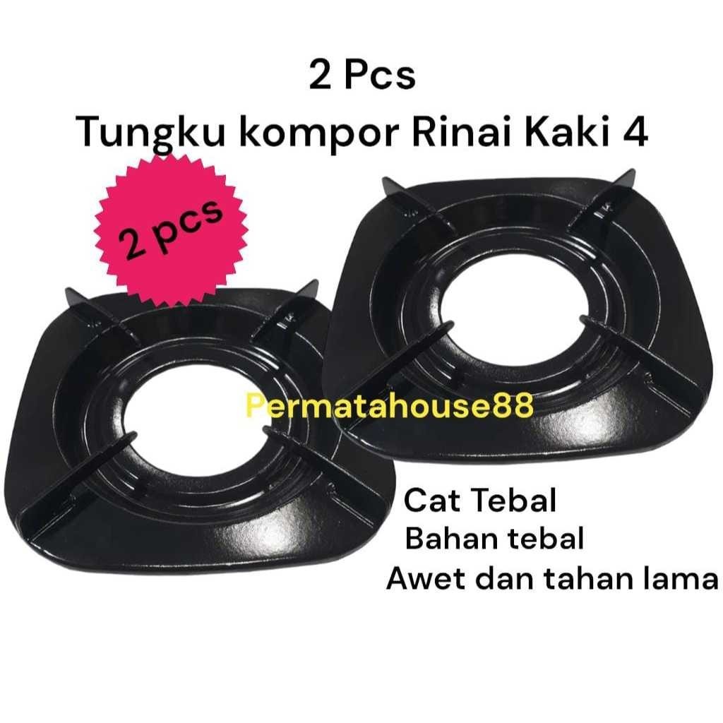 Paket 2 PCS Tatakan Kompor Rinnai Kaki 4 tebal | Dudukan tungku kompor By Toko Indomaret Store