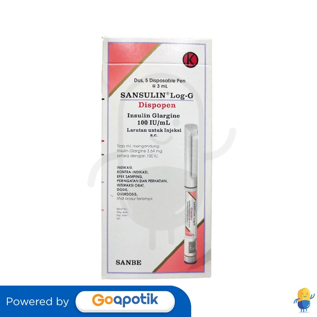 Sansulin Log-G 100 Iu Box 5 Disposable Pen