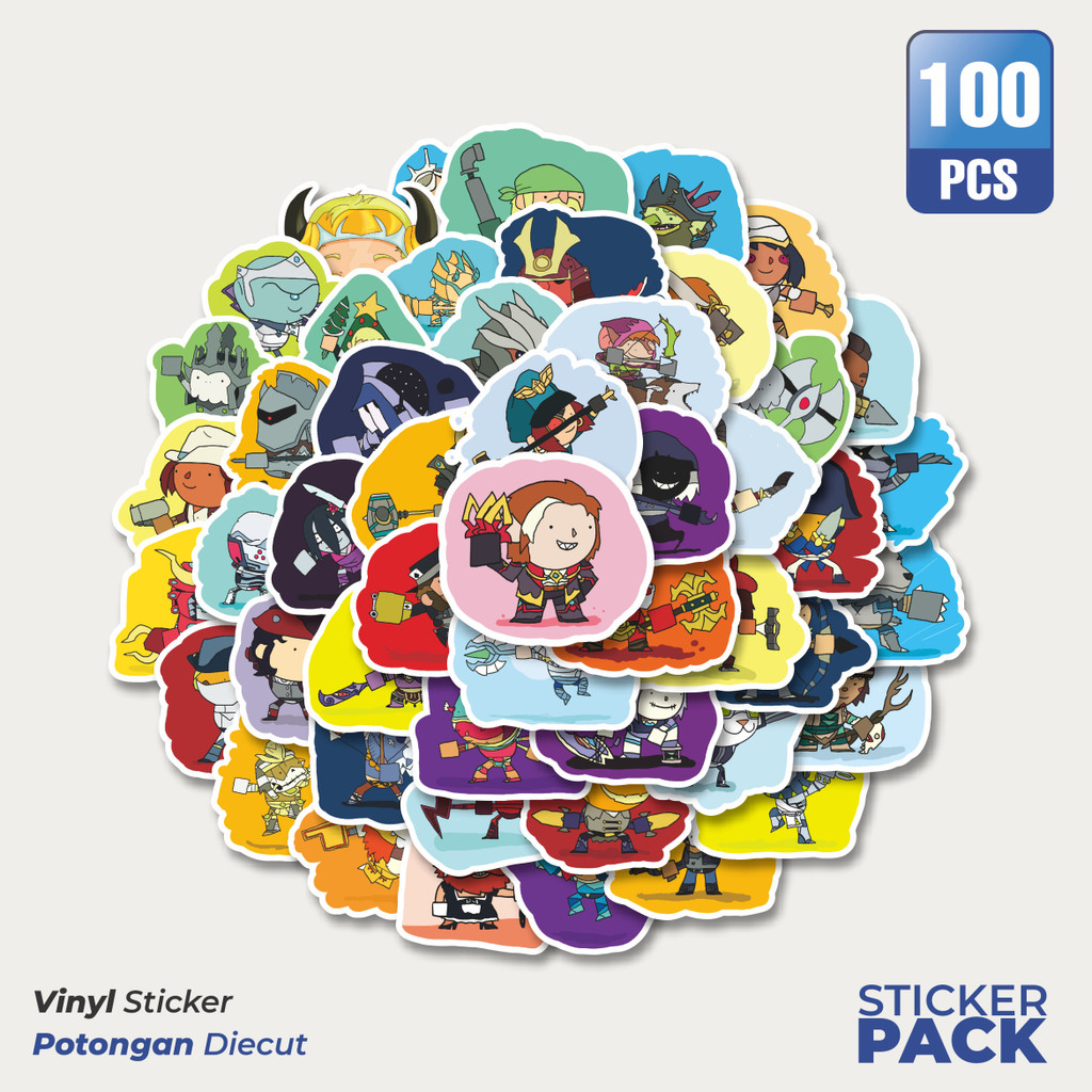 

Stiker Vinyl Stiker Game Series Brawlhalla Character Mix 2 Waterproof Aesthetic- Untuk Laptop, Motor, dan Helm - Paper Stationery Pack