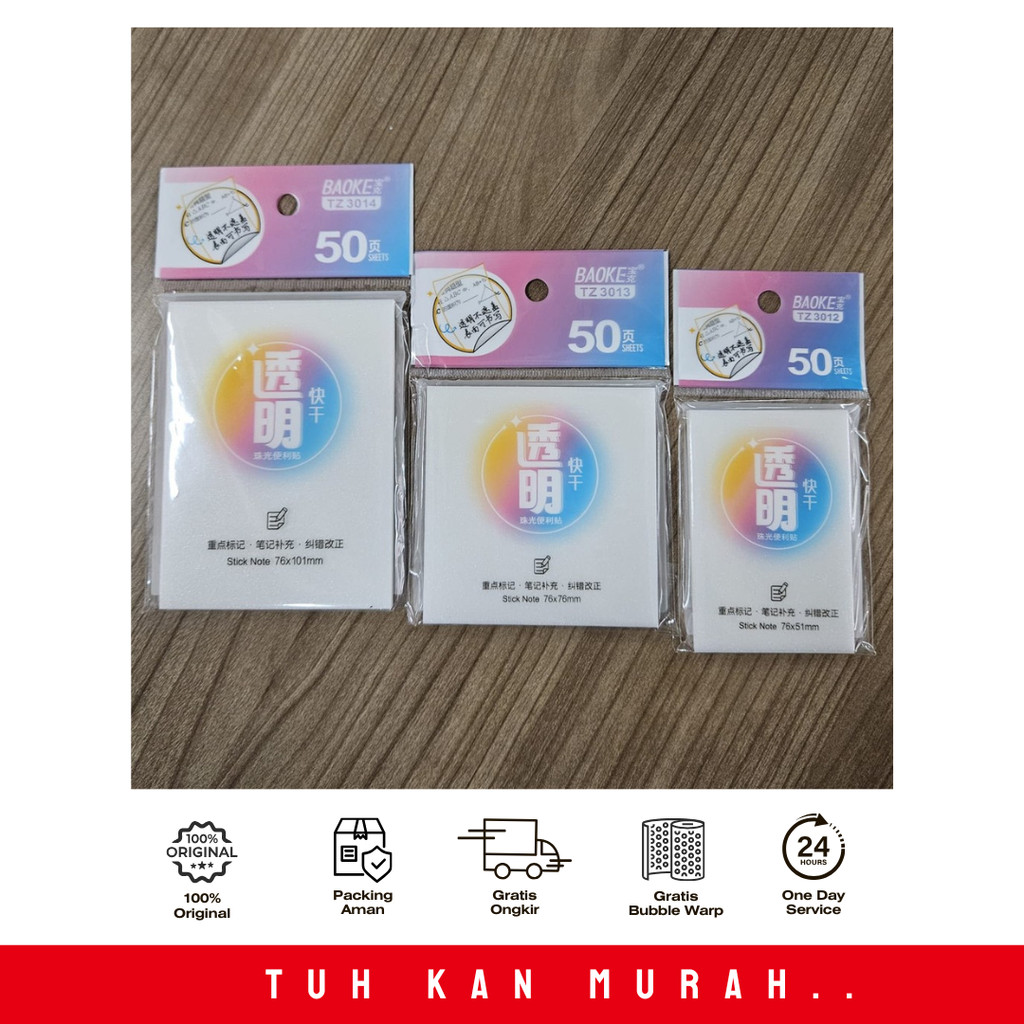 

BAOKE TZ3013 TRANSPARENT STICK NOTE