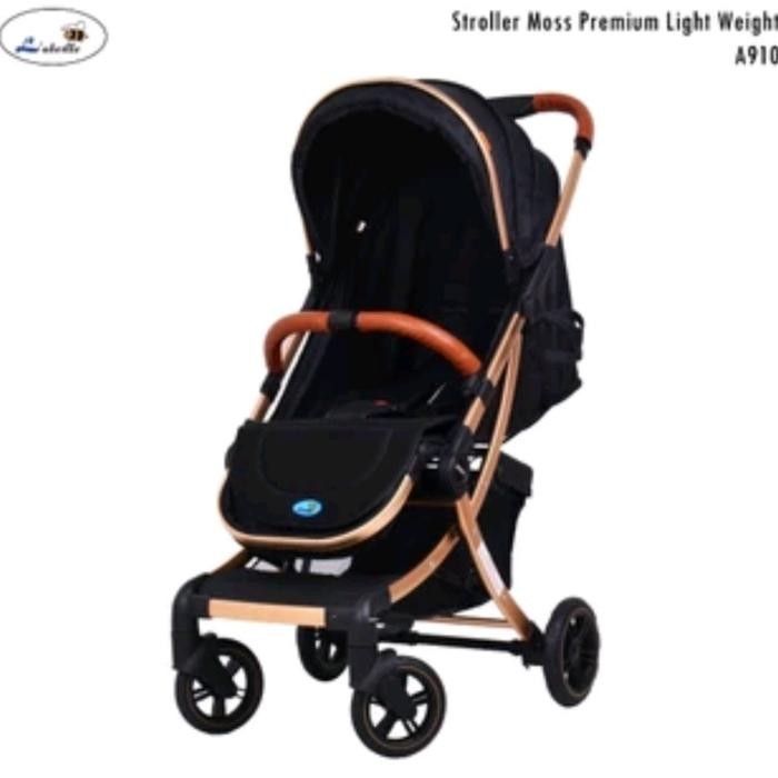 Terbaru Labeille Stroller Premium light Wieight Moss A910 - Hitam
