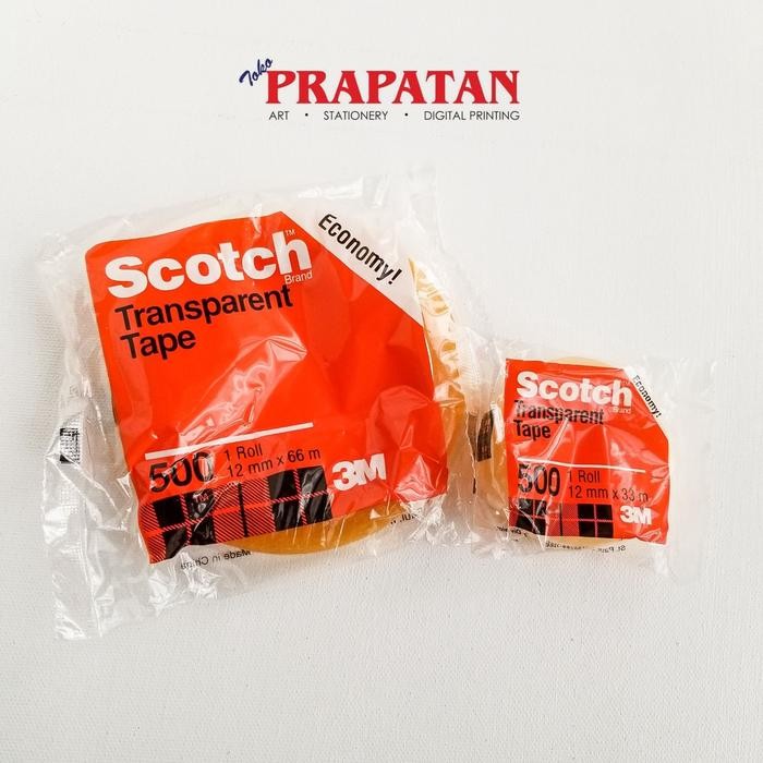 

Scotch Transparent Tape 500 12mm / Isolasi Bening / Selotip - 12mm x 33m