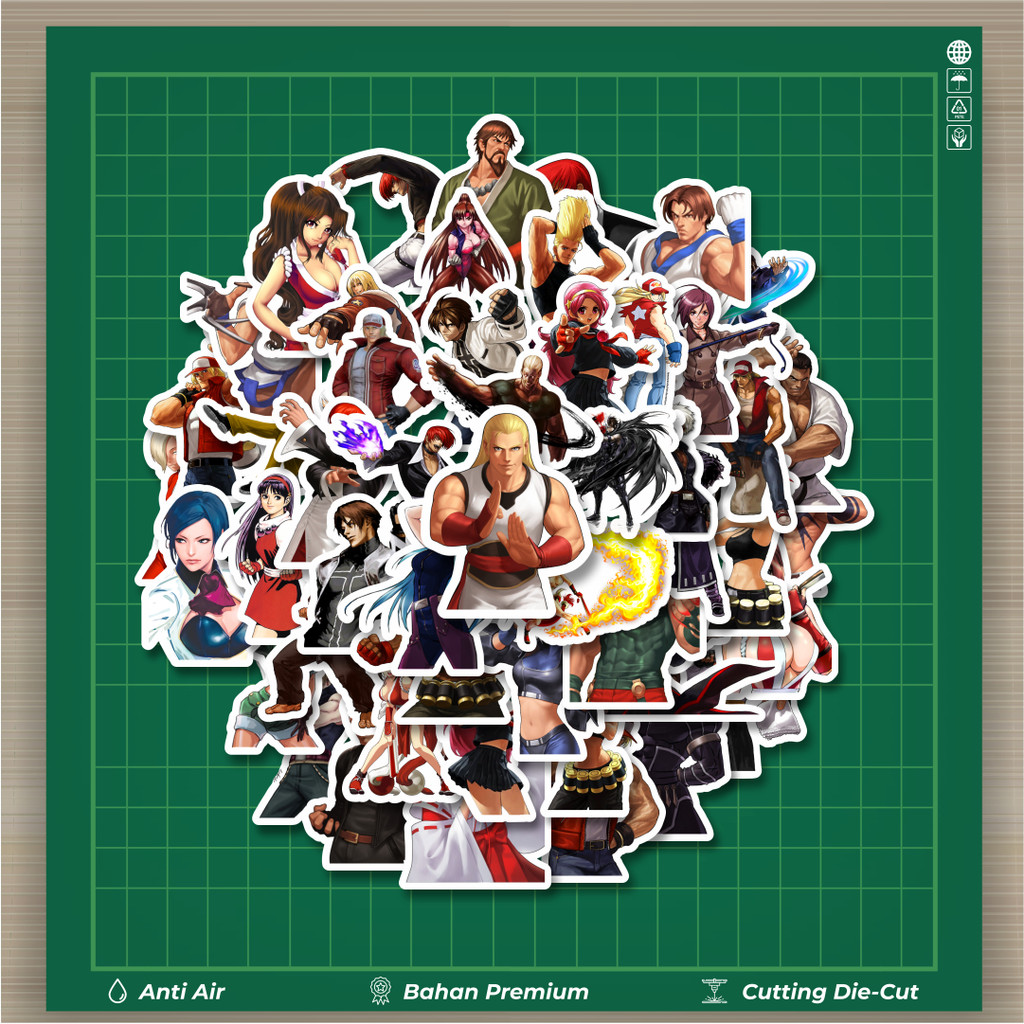 

HOT 50 PCS STIKER Stiker Game Series King Of Fighter Character Mix 8 Stiker Fashion Cars Decal Dingin Kartu Album Custom Vinyl Anti Air- Sticker Aesthetic Buku Journal Koper Casing HP Tablet Laptop Helm Motor Botol Minum
