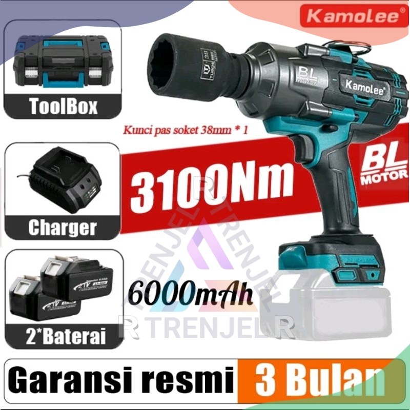 ☆ TRNJLRR  ☆ Terbaru Kamolee Impact Wrench 3/4" 3100N.m - PRODUK TERBARU
