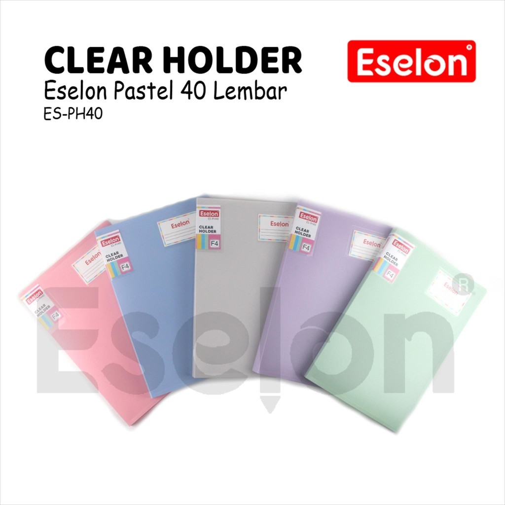 

♚Clear Holder Warna Pastel / Clear Holder 40 Lembar Eselon ES-PH40♚