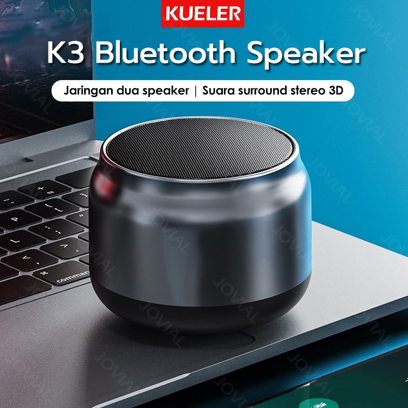 Portabel K3 Wireless Speaker Bluetooth Bass Tahan Air Mini Spiker Bluetooth Musik Box TWS Subwoofer