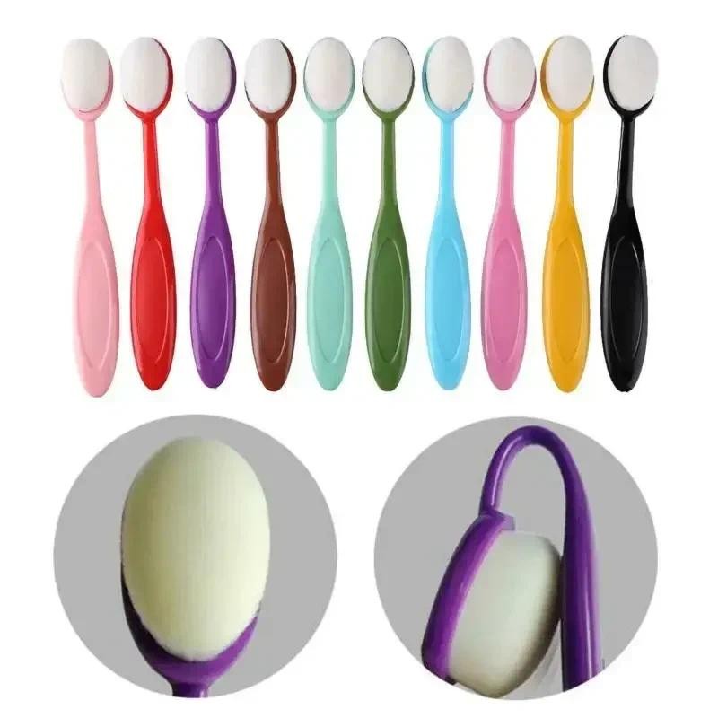 

10Pcs Colorful Painting Brush Craft Ink Blending Brush Dyes Blender Soft Bristle Brush for Artist Makeup Stamp Drawing Stencil