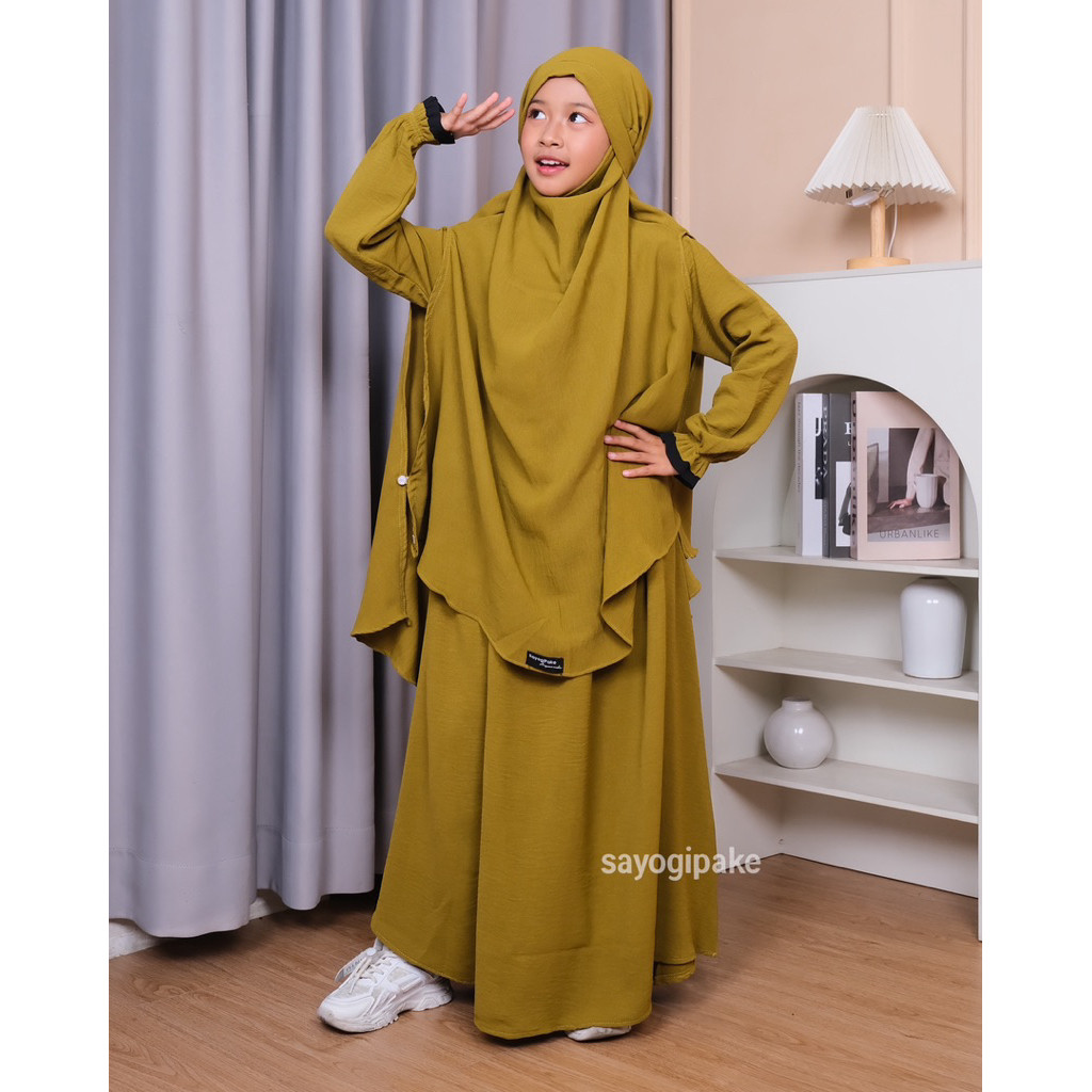 Gamis anak tanggung zulaikha set couple mom Gamis anak Pesantren syari muslim pengajian