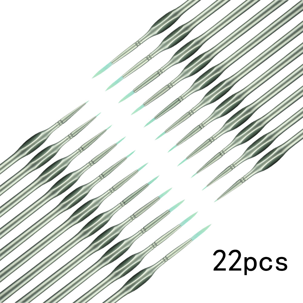 

22pcs Fine Green Line Drawing Brush Gouache Oil Painting Pen Hook Line Manicure Student Art Supplies Special Color Stroke Tool