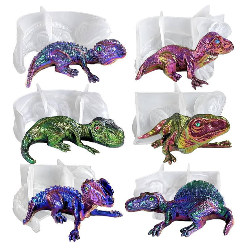

3D Dinosaur Ornaments Silicone Mold Handmade Dinosaur Epoxy Resin Mold DIY Clay Crafts Keychain Pendant Drop Glue Jewelry Tools