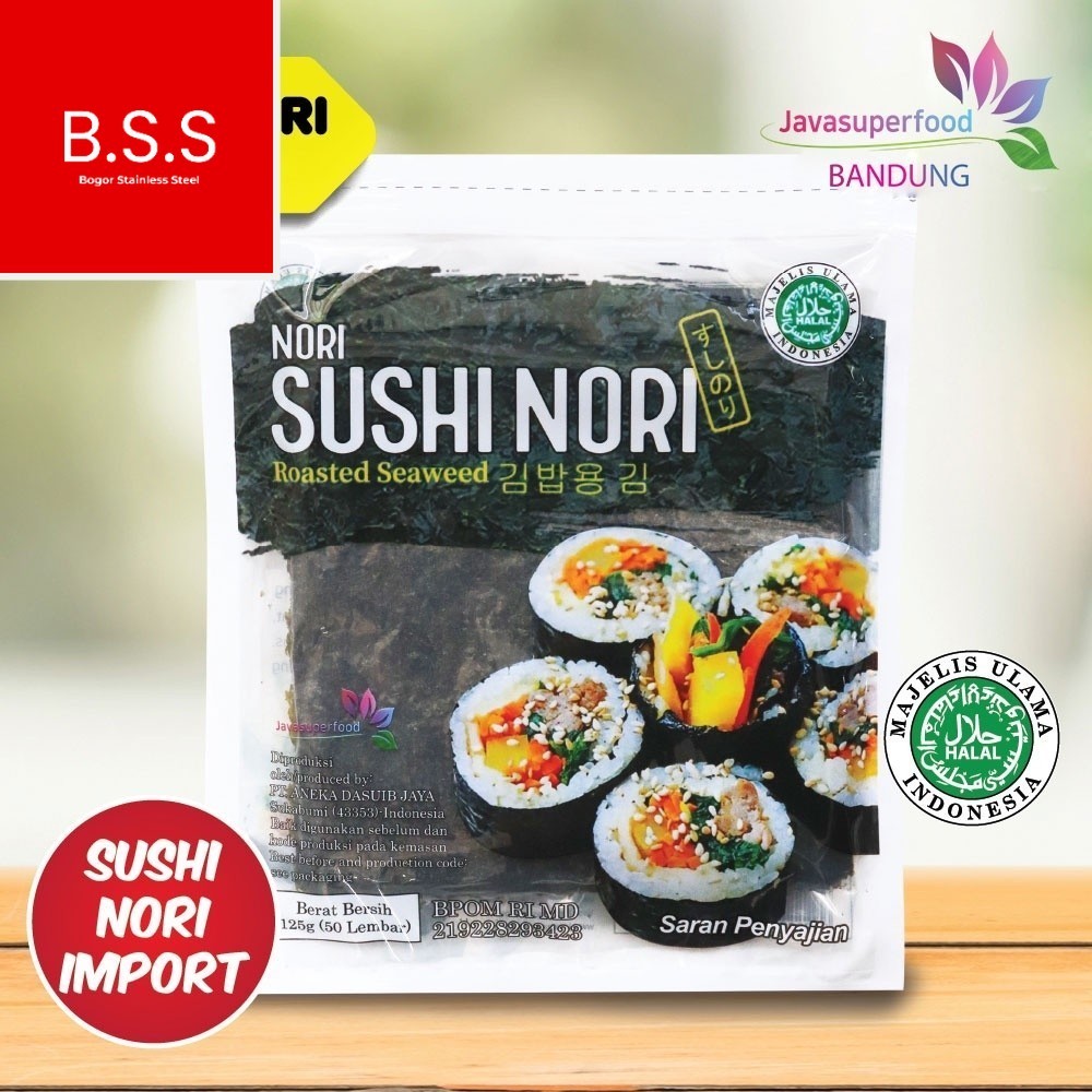 

[HALAL] 10 Lembar Sushi Nori Seaweed Rumput Laut Panggang / Sushi Nori Sakao HALAL
