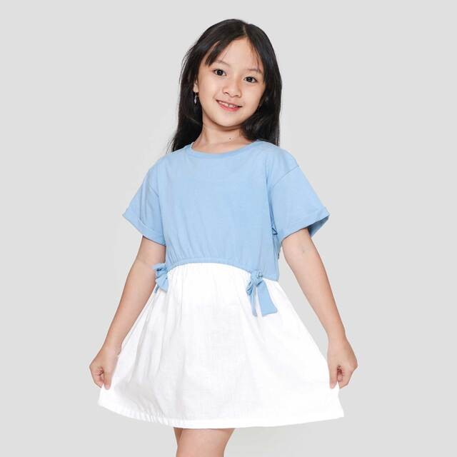 Little M Short Sleeve Midi Dress Kombi Woven Pita Depan 122768391